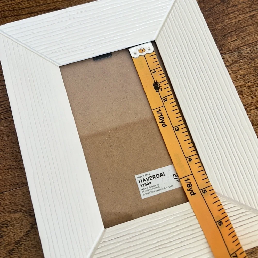 White wood rustic IKEA photo picture frame